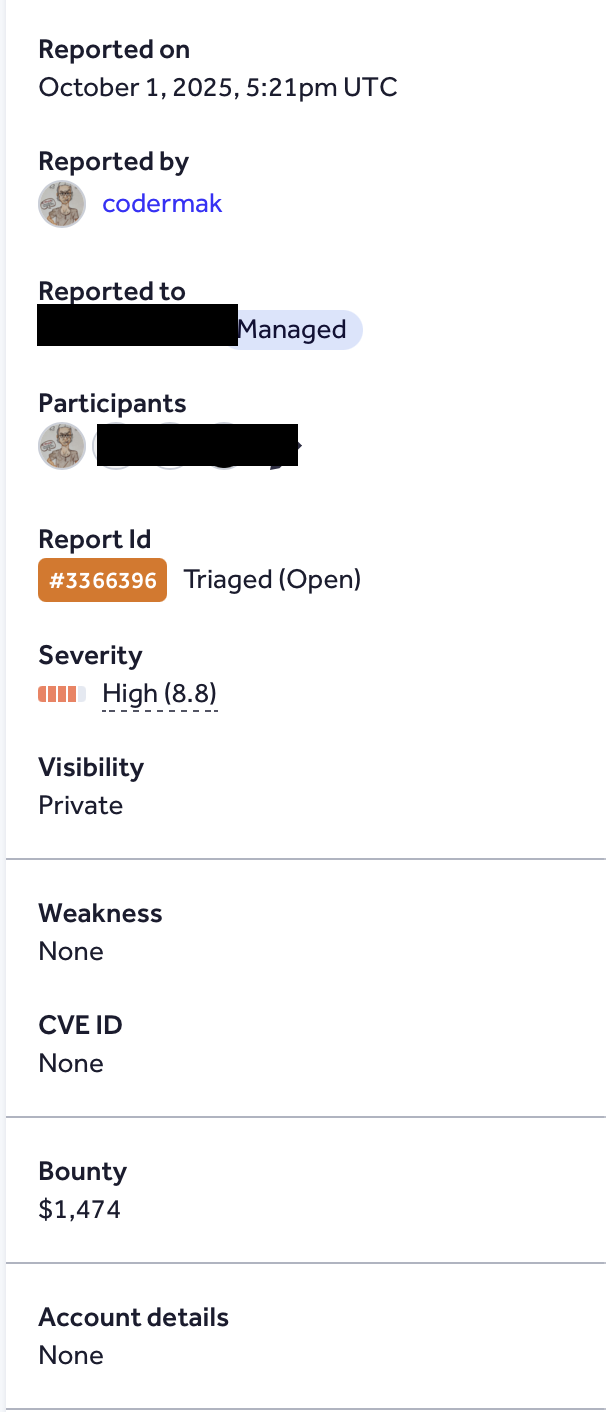 Security Finding Screenshot