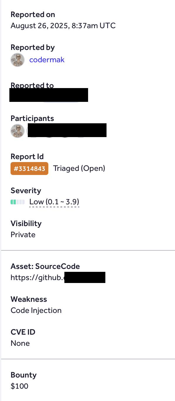 Security Finding Screenshot