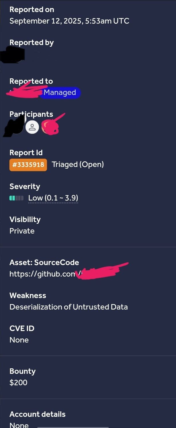 Security Finding Screenshot